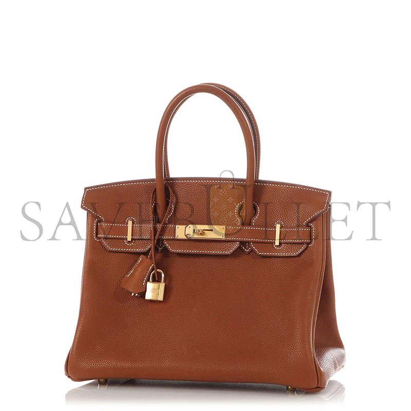 H**me5 birkin 30 fauve barenia gold hardware (30*22*16cm)